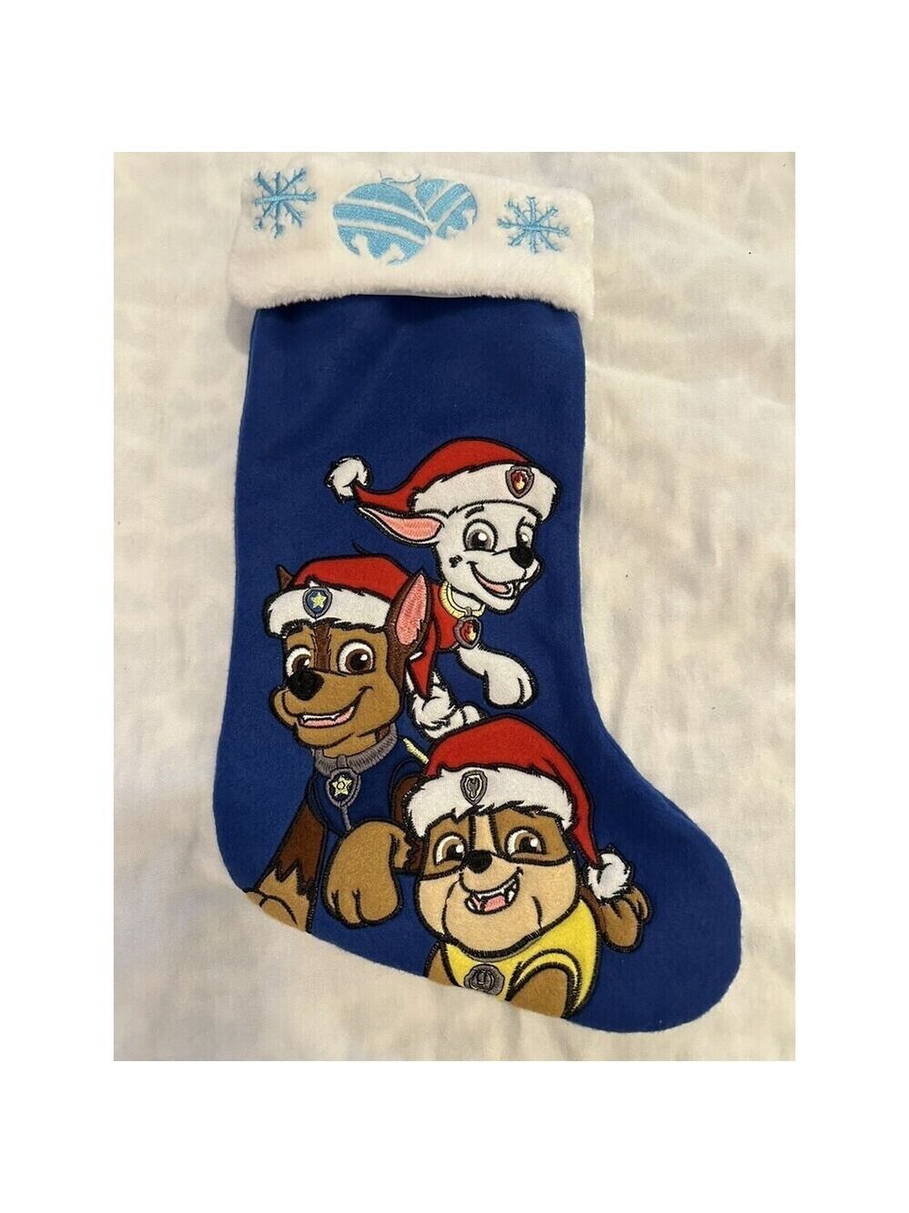 Paw Patrol Christmas Stocking Let's Snow! 17" Blue Dogs